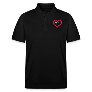 Lieblings Koch Herz Liebe - Stanley/Stella Unisex Bio-Poloshirt PREPSTER - Schwarz - Vorne - Roxy (174cm) & Andy (188cm)