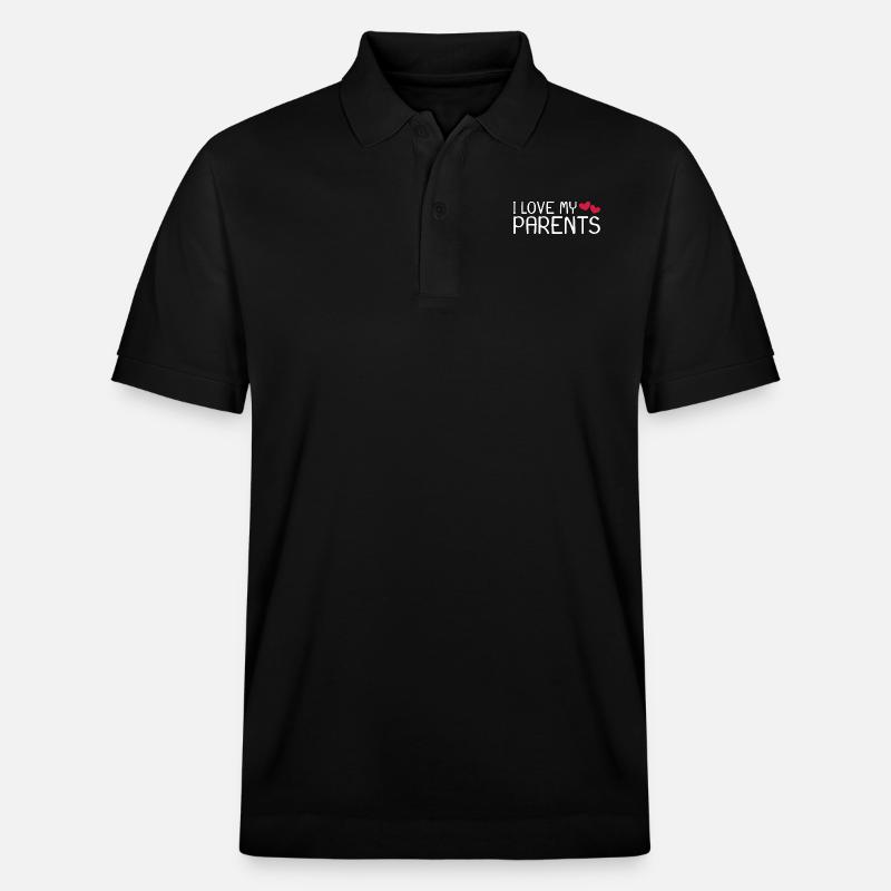 Ich liebe meine Eltern - Stanley/Stella Unisex Bio-Poloshirt PREPSTER - Schwarz
