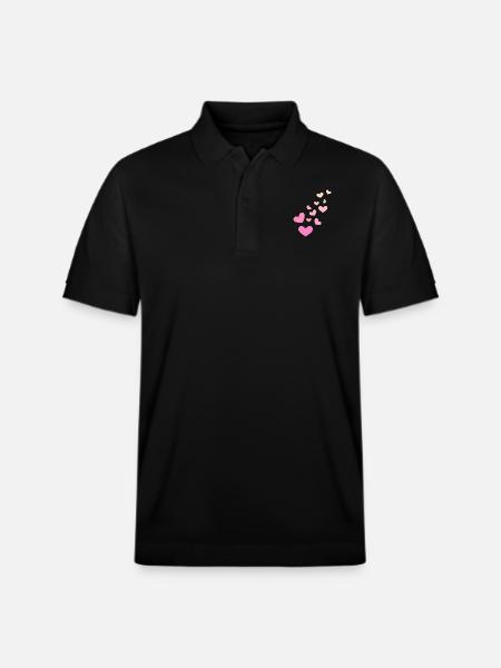 Lille hjerte - Stanley/Stella PREPSTER økologisk unisex poloshirt - sort