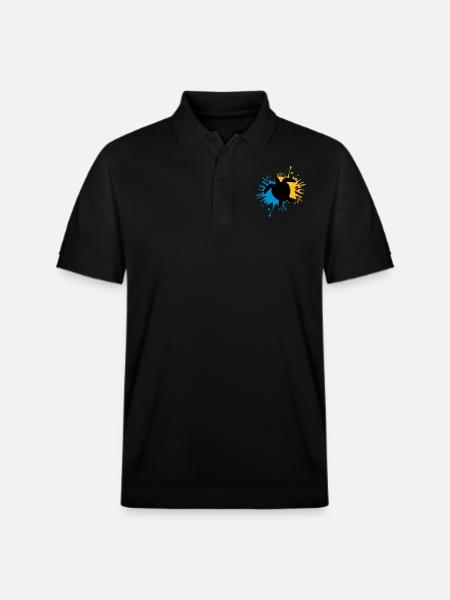 Blob of drops of turtle - Stanley/Stella Unisex Organic Polo Shirt PREPSTER - black