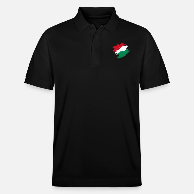 Ungarn - Stanley/Stella Unisex Bio-Poloshirt PREPSTER - Schwarz