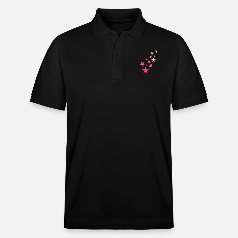 Star Star Pattern Ciel étoilé - Polo PREPSTER bio Stanley/Stella Unisexe - noir