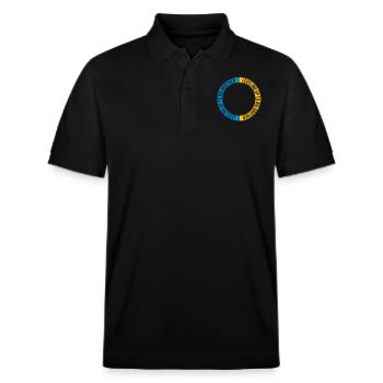 Leveling up big brother - Stanley/Stella Unisex Organic Polo Shirt PREPSTER - black - Front - Roxy (174cm) & Andy (188cm)
