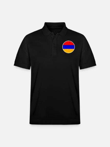 Armenien Armenien Armensk flag Stolt armensk - Stanley/Stella PREPSTER økologisk unisex poloshirt - sort