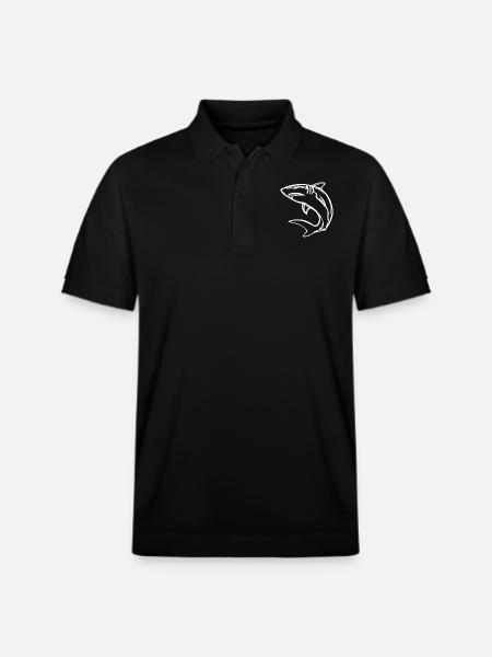 Elegant deep-sea shark - Stanley/Stella Unisex Organic Polo Shirt PREPSTER - black