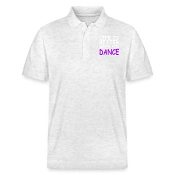 Danser - Polo PREPSTER bio Stanley/Stella Unisexe - blanc chiné - Devant - Roxy (174cm) & Andy (188cm)