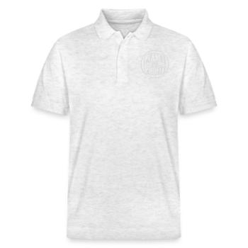 Planète sur le devis de profit - Polo PREPSTER bio Stanley/Stella Unisexe - blanc chiné - Devant - Roxy (174cm) & Andy (188cm)