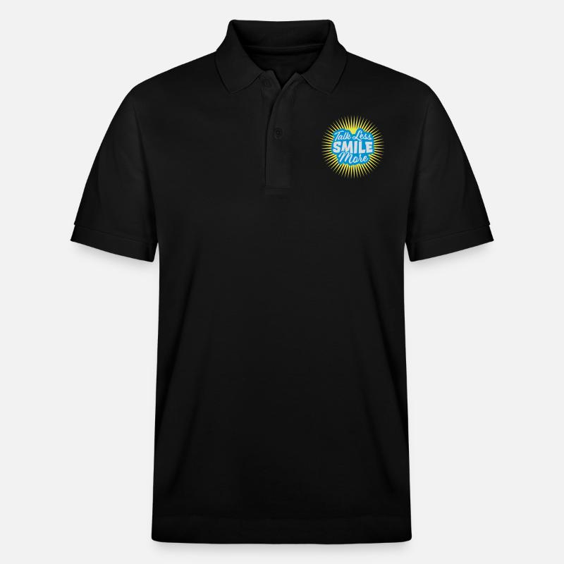 talk less smile more - Stanley/Stella Unisex Bio-Poloshirt PREPSTER - Schwarz