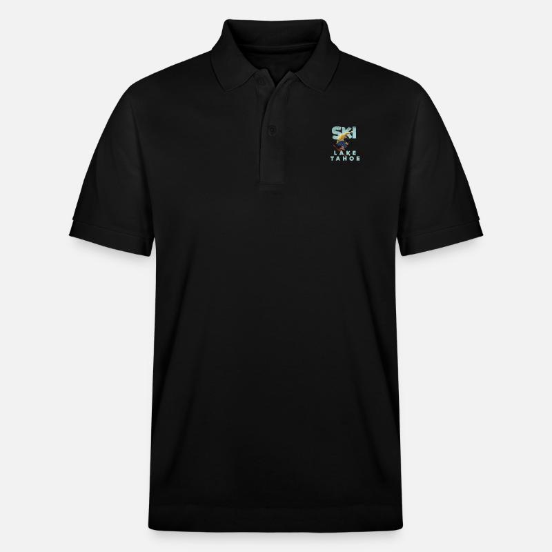 Lac Tahoe Ski - Polo PREPSTER bio Stanley/Stella Unisexe - noir