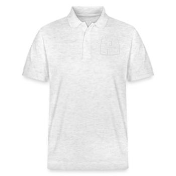 you can be kind - Stanley/Stella Unisex Bio-Poloshirt PREPSTER - Weiß meliert - Vorne - Roxy (174cm) & Andy (188cm)
