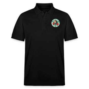 100% fleischfrei - Stanley/Stella Unisex Bio-Poloshirt PREPSTER - Schwarz - Vorne - Roxy (174cm) & Andy (188cm)