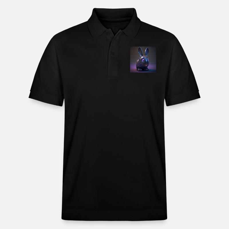 Cyber Punk Easter Bunny - « Easterpunk » - Polo PREPSTER bio Stanley/Stella Unisexe - noir