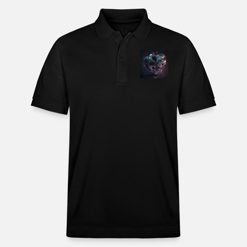 Abstrakter Schädel Nr. 12 - Stanley/Stella Unisex Bio-Poloshirt PREPSTER - Schwarz