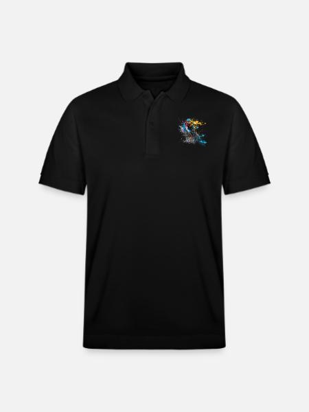 Cyclist - Stanley/Stella Unisex Organic Polo Shirt PREPSTER - black