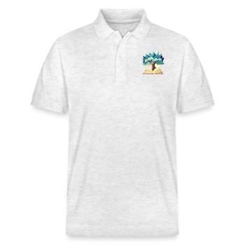 Reader Book Lovers Book Books Reading Gift - Stanley/Stella Unisex Organic Polo Shirt PREPSTER - heather white - Front - Roxy (174cm) & Andy (188cm)