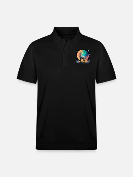 Unicorn mythical - Stanley/Stella Unisex Organic Polo Shirt PREPSTER - black