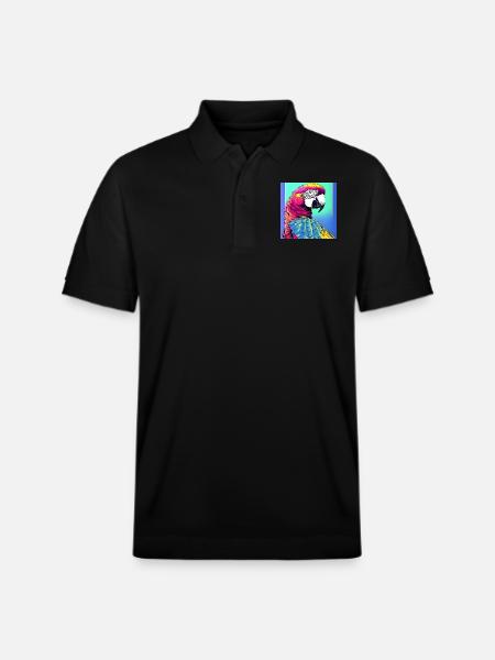 Neon Macaw - Stanley/Stella Unisex Organic Polo Shirt PREPSTER - black