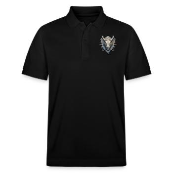 Goth Dragon - Polo PREPSTER bio Stanley/Stella Unisexe - noir - Devant - Roxy (174cm) & Andy (188cm)