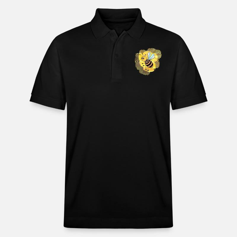 Biene - Stanley/Stella Unisex Bio-Poloshirt PREPSTER - Schwarz