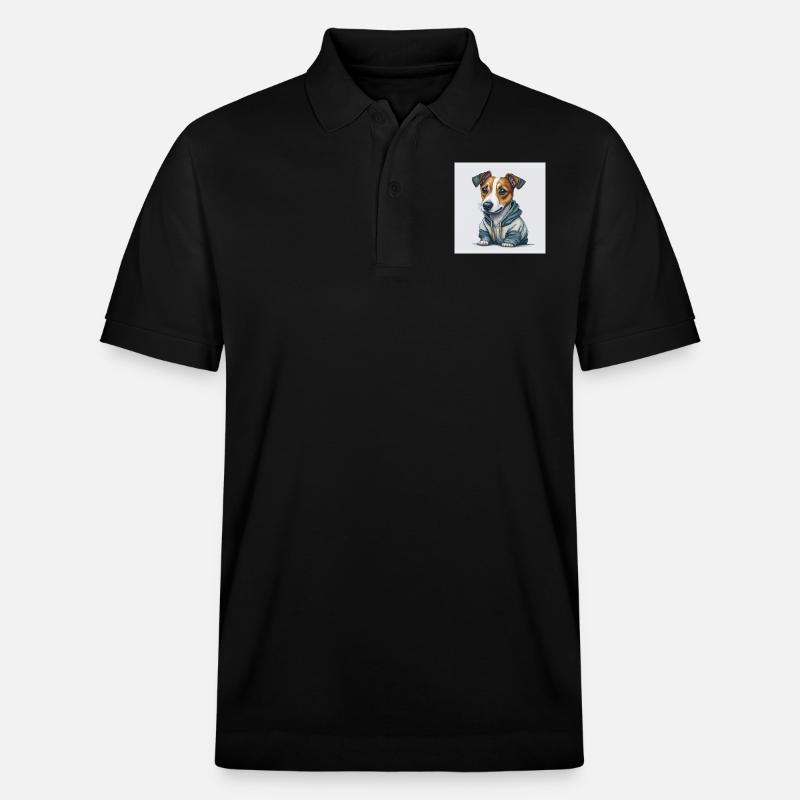 Jack Russel Terrier - Stanley/Stella Unisex Bio-Poloshirt PREPSTER - Schwarz