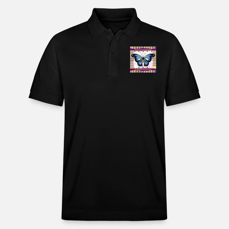 Schmetterling - Stanley/Stella Unisex Bio-Poloshirt PREPSTER - Schwarz