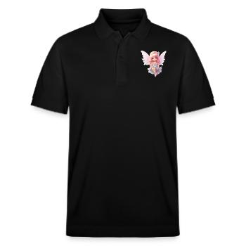 Fairy Girl Märchen süße Fee Engel Mädchen Kinder - Stanley/Stella Unisex Bio-Poloshirt PREPSTER - Schwarz - Vorne - Roxy (174cm) & Andy (188cm)