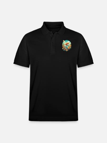 Marie im Urlaub - Stanley/Stella Unisex Bio-Poloshirt PREPSTER - Schwarz