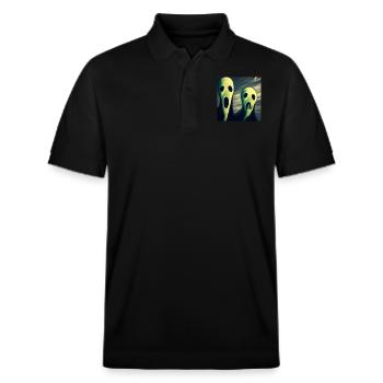 Screaming Aliens - Stanley/Stella Unisex Organic Polo Shirt PREPSTER - black - Front - Roxy (174cm) & Andy (188cm)