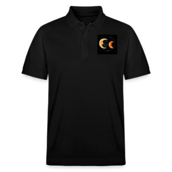 Theother side of the moon - Stanley/Stella Unisex Organic Polo Shirt PREPSTER - black - Front - Roxy (174cm) & Andy (188cm)