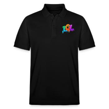 LOL - Stanley/Stella Unisex Bio-Poloshirt PREPSTER - Schwarz - Vorne - Roxy (174cm) & Andy (188cm)