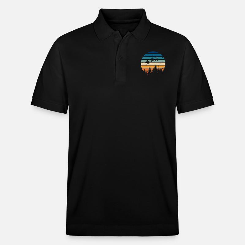 Retro-Weihnachtsmann - Stanley/Stella Unisex Bio-Poloshirt PREPSTER - Schwarz