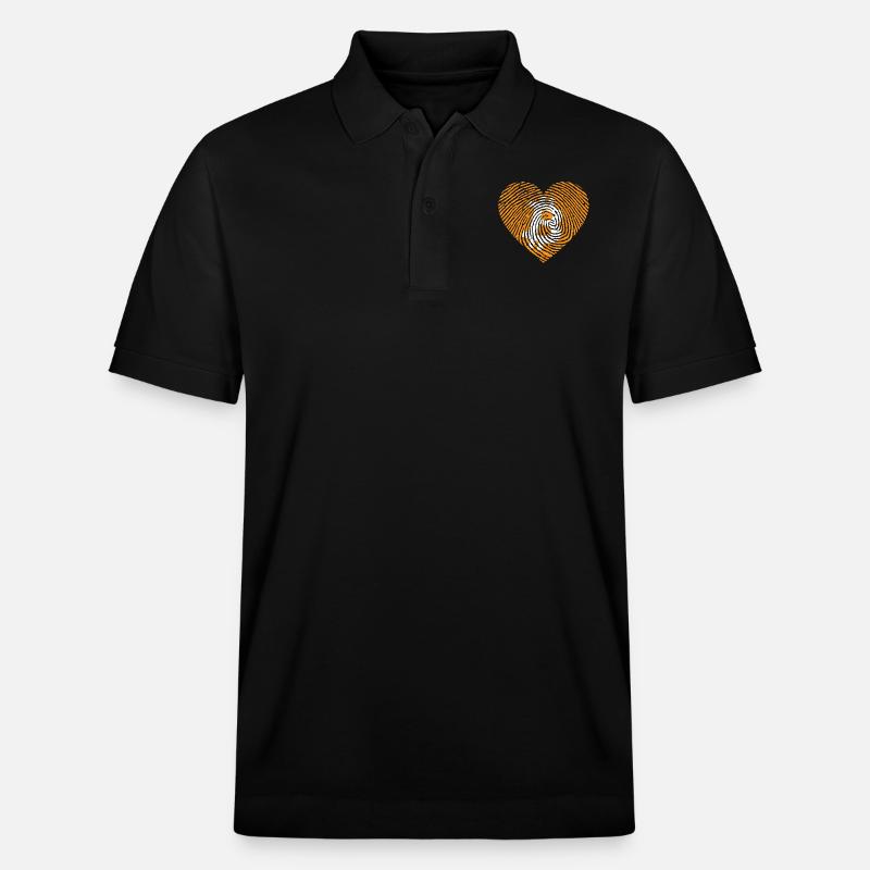 Herz Bitcoin - Stanley/Stella Unisex Bio-Poloshirt PREPSTER - Schwarz