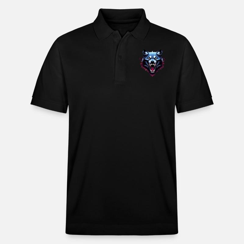 wolf - Stanley/Stella Unisex Organic Polo Shirt PREPSTER - black