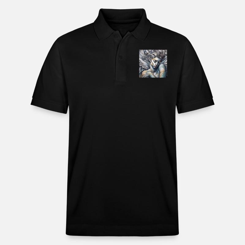 Ruhender Engel - Stanley/Stella Unisex Bio-Poloshirt PREPSTER - Schwarz