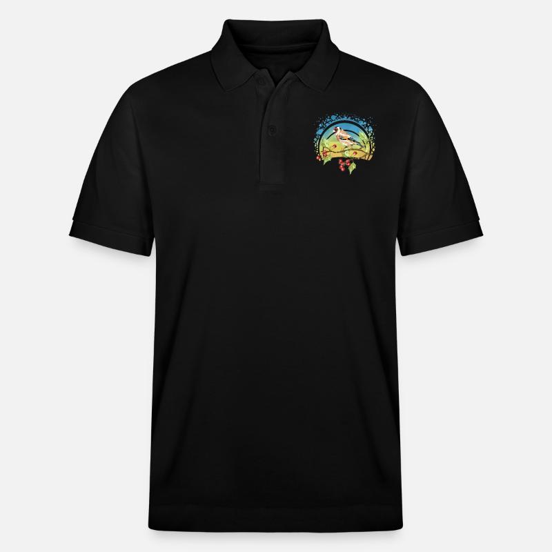 Bunter Vogel - Stanley/Stella Unisex Bio-Poloshirt PREPSTER - Schwarz