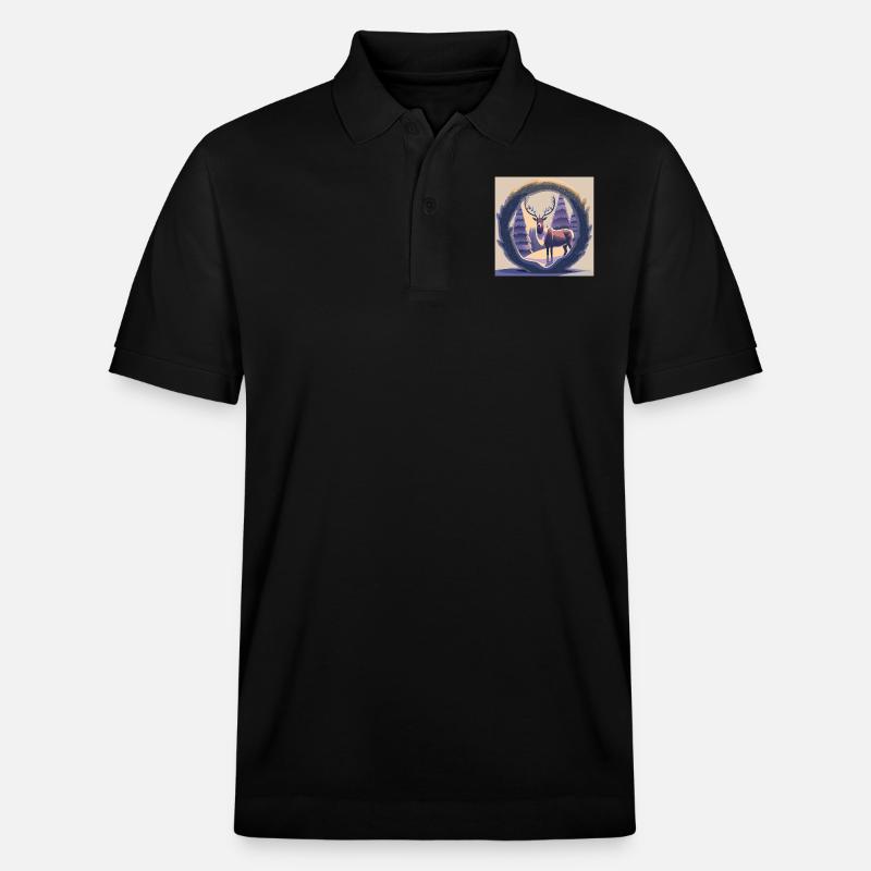 Couronne de renne - Polo PREPSTER bio Stanley/Stella Unisexe - noir