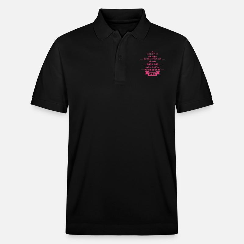 Lustige Sprüche Scheidung - Stanley/Stella Unisex Bio-Poloshirt PREPSTER - Schwarz