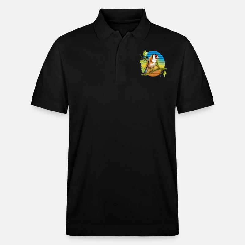 Bunter Vogel - Stanley/Stella Unisex Bio-Poloshirt PREPSTER - Schwarz
