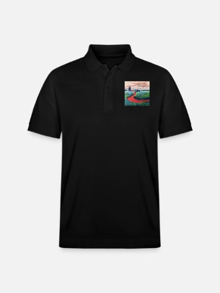 roter Flussverlauf - Stanley/Stella Unisex Bio-Poloshirt PREPSTER - Schwarz