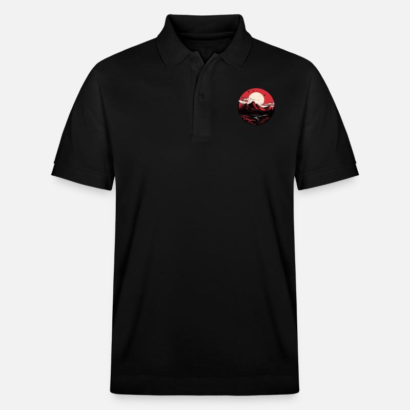 Vollmond-Berge - Stanley/Stella Unisex Bio-Poloshirt PREPSTER - Schwarz