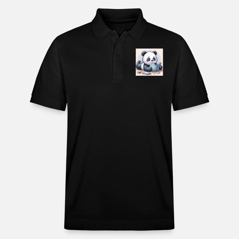 Panda Buch - Stanley/Stella Unisex Bio-Poloshirt PREPSTER - Schwarz