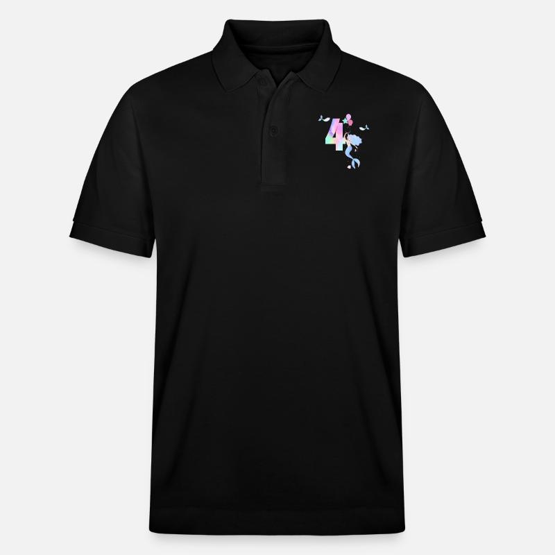 4e anniversaire sirène - Polo PREPSTER bio Stanley/Stella Unisexe - noir