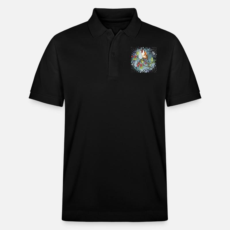 Bunter Vogel - Stanley/Stella Unisex Bio-Poloshirt PREPSTER - Schwarz
