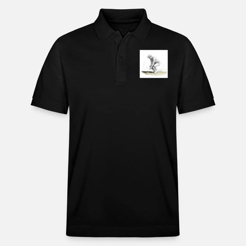 Golfeur avec -club - Polo PREPSTER bio Stanley/Stella Unisexe - noir