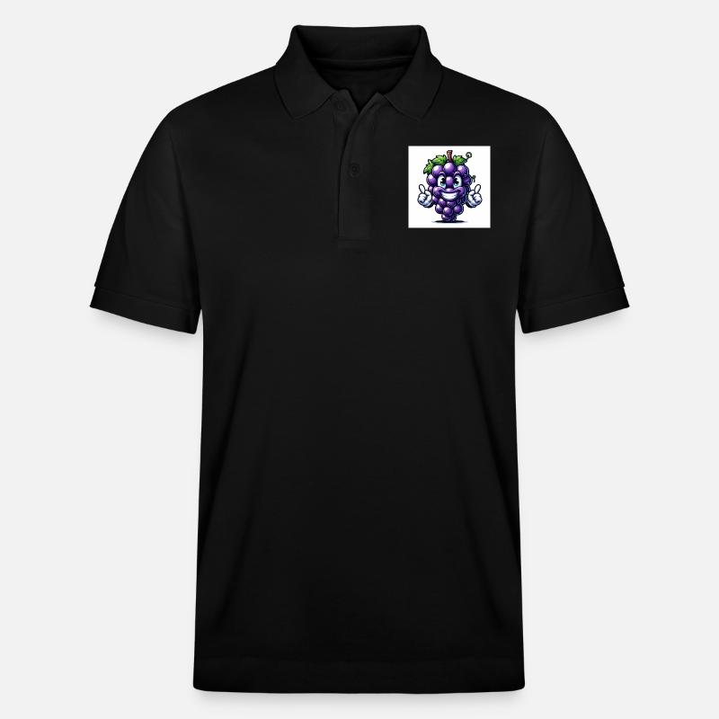 Weintrauben - Stanley/Stella Unisex Bio-Poloshirt PREPSTER - Schwarz