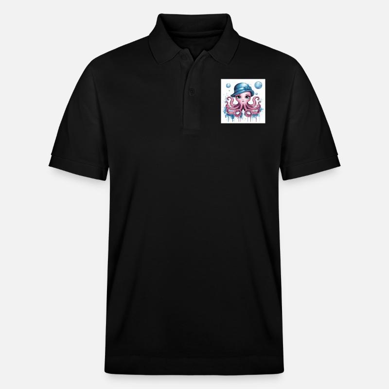 petite pieuvre mignonne - Polo PREPSTER bio Stanley/Stella Unisexe - noir
