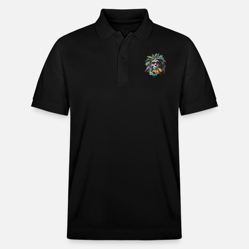Skull native - Polo PREPSTER bio Stanley/Stella Unisexe - noir