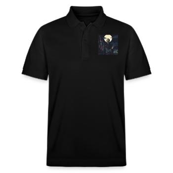 Nosferatu 16 bit - Stanley/Stella Unisex Organic Polo Shirt PREPSTER - black - Front - Roxy (174cm) & Andy (188cm)