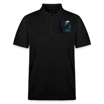 Dark Space - Stanley/Stella Unisex Organic Polo Shirt PREPSTER - black - Front - Roxy (174cm) & Andy (188cm)
