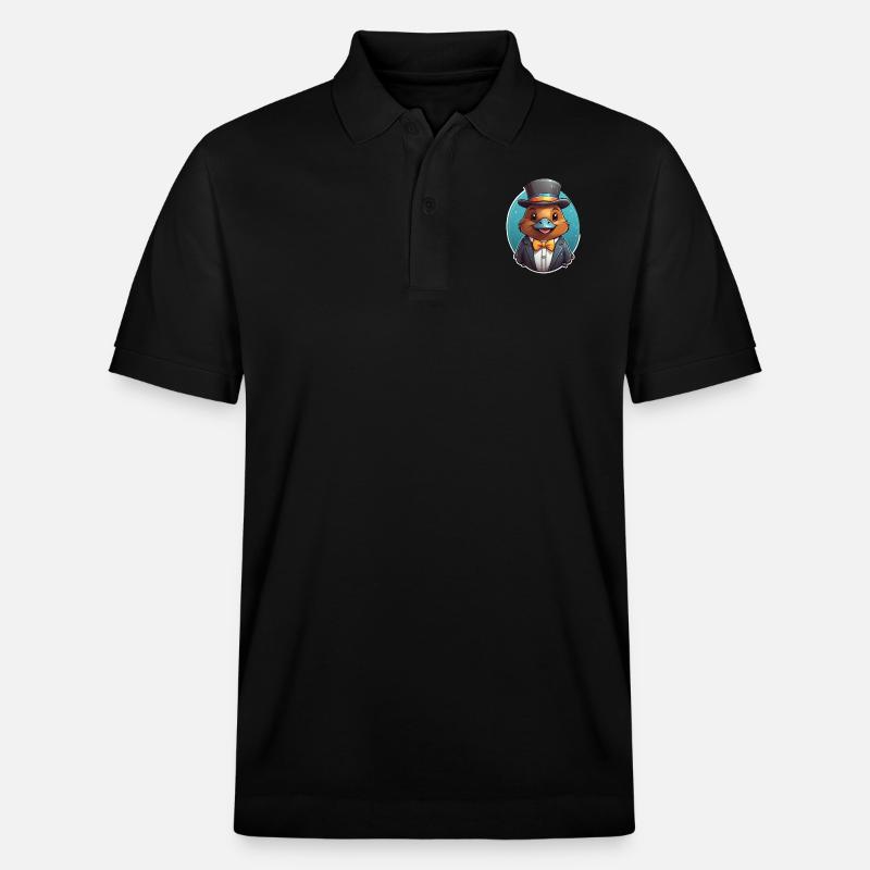 Lustiges Schnabeltier Comic - Stanley/Stella Unisex Bio-Poloshirt PREPSTER - Schwarz